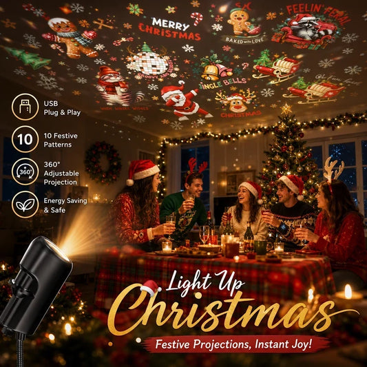Multi-Scene Projection Light for Christmas, Halloween &Faith-Themed Decor