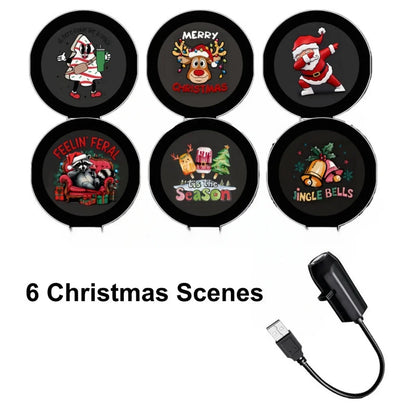 Plug-and-Play HD Holiday Projector, Multi-Scene Projection Light for Christmas, Halloween &Faith-Themed Decor