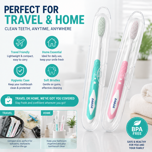 Deep-Cleaning Soft-Bristle Toothbrush for Adults – Gum-Protecting & Home Use